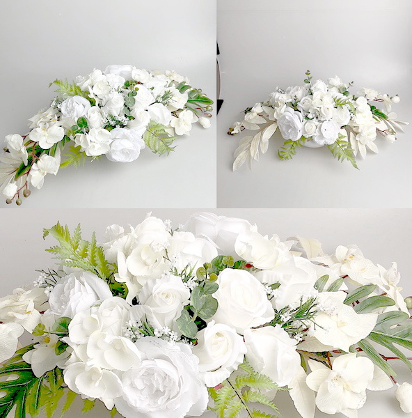 Ikebana růže cream 80x27cm
