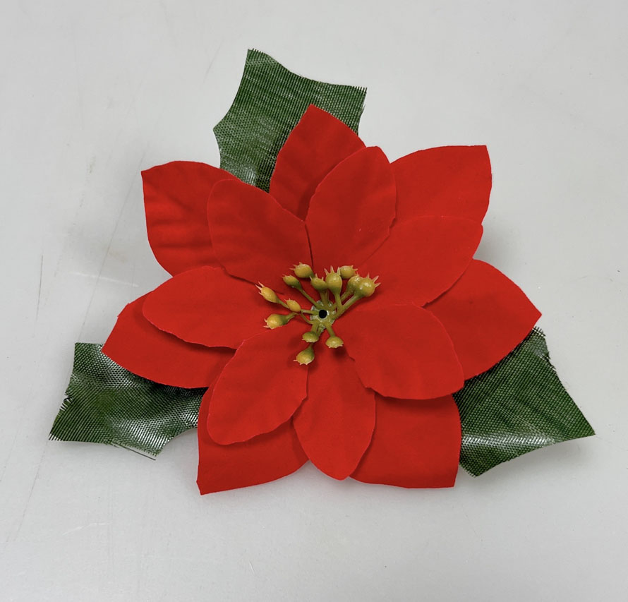 Květ poinsettia 11cm  24/360